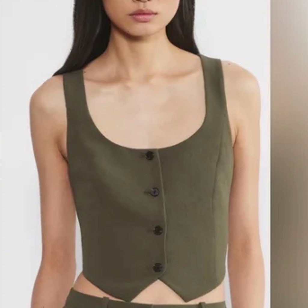 Aritzia Rocco Vest- Dark Olive